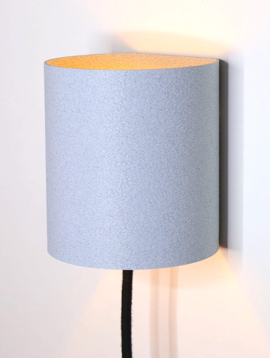 Applique murale design Céleste – Finition granit gris, pierre – Fabrication 3D