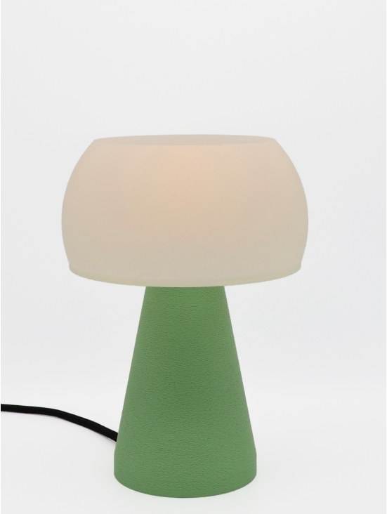 Annie – Lampe à poser abat-jour coquilles Saint-Jacques & pied Pastel, taille Essentiel