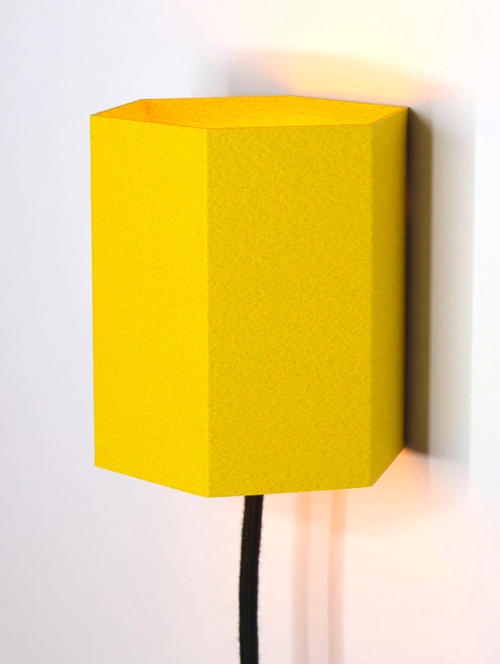 Applique murale design hexagonale Solène – Finition granit – Fabrication 3D en France