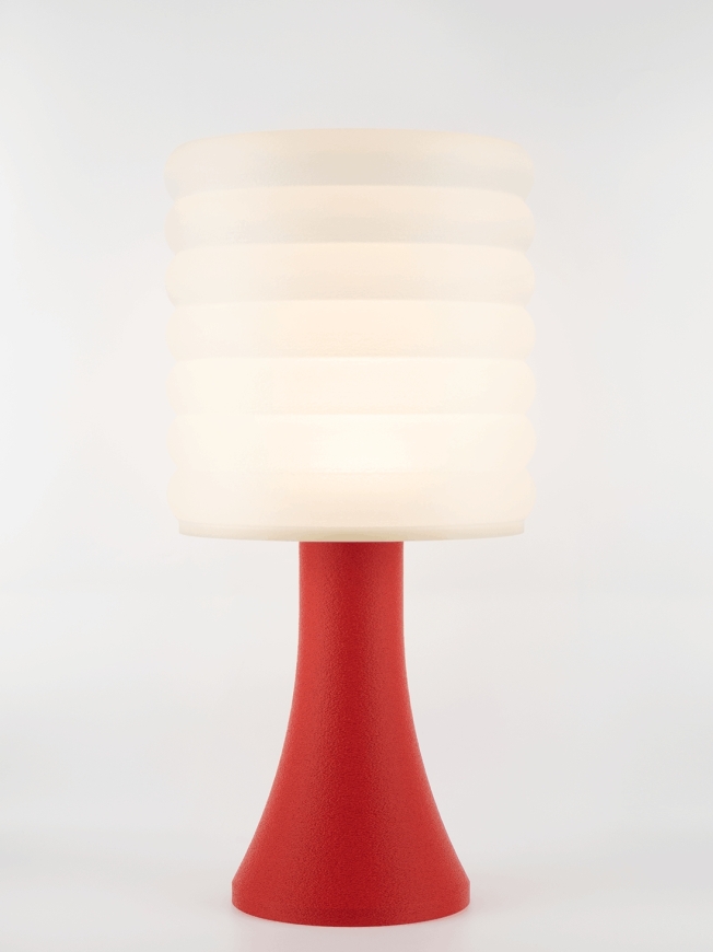 Micheline – Lampe granit rouge, extra large