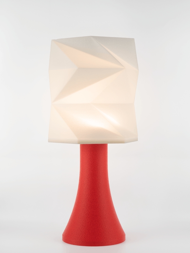 Simone – Lampe granit rouge, extra large