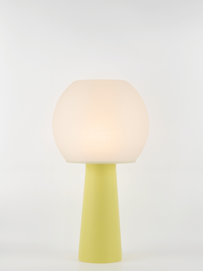 Clarisse – Lampe pastel jaune, large