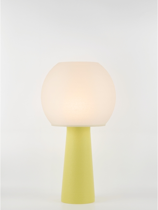 Clarisse – Lampe pastel jaune, large