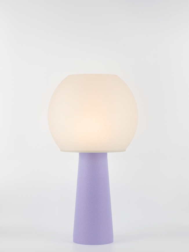 Clarisse – Lampe pastel lilas, large