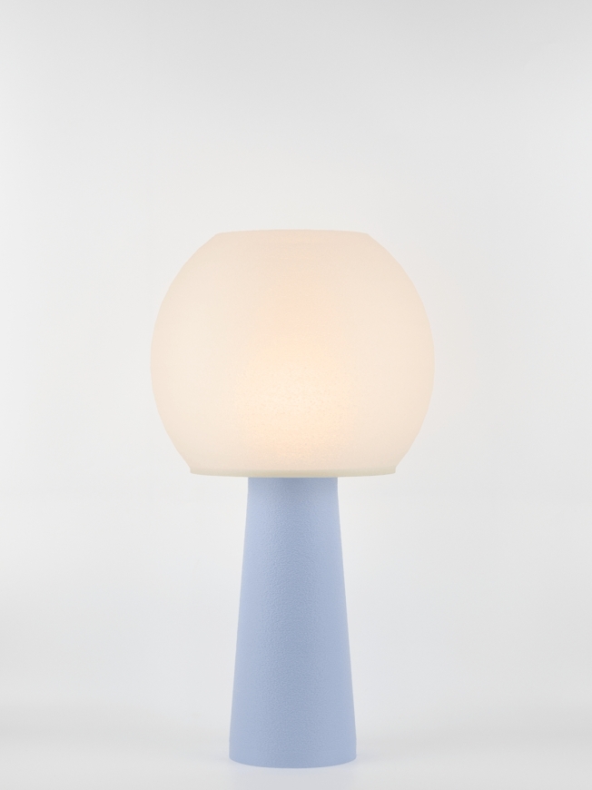 Clarisse – Lampe pastel bleu, large