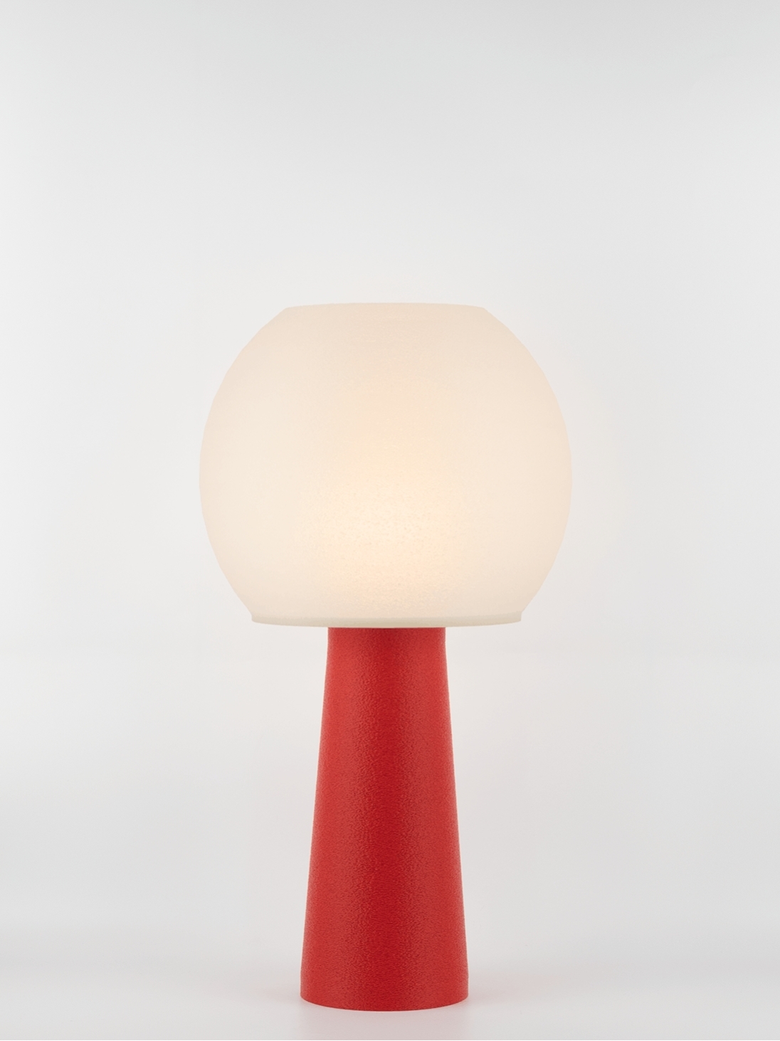 Clarisse – Lampe à poser granit rouge, large