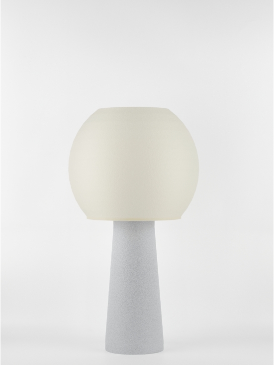 Clarisse – Lampe à poser granit grise, large