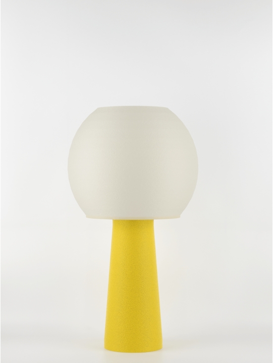 Clarisse – Lampe à poser granit jaune, large