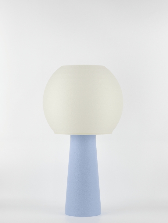 Clarisse – Lampe à poser pastel bleu, large