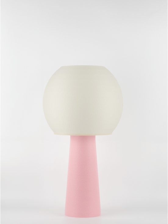 Clarisse – Lampe pastel rose, large