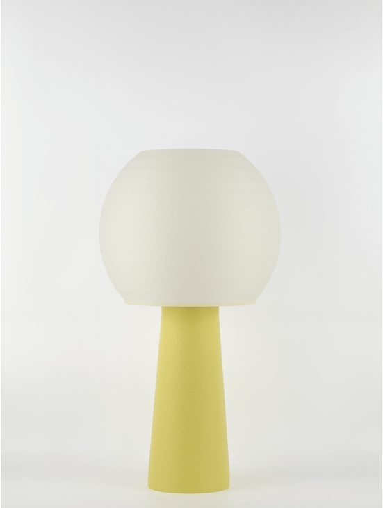 Clarisse – Lampe pastel jaune, large
