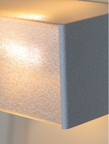 Applique murale rectangle granit – Luminaire design imprimé en 3D - Fabriquée en France