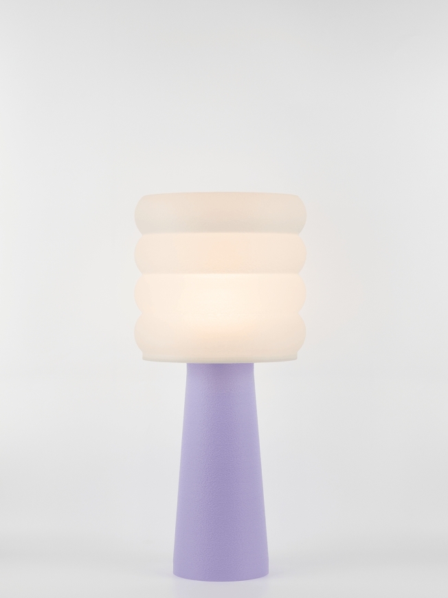 Coralie – Lampe à poser pastel lilas, large