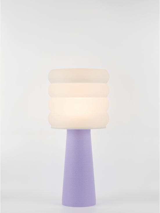 Coralie – Lampe à poser pastel lilas, large