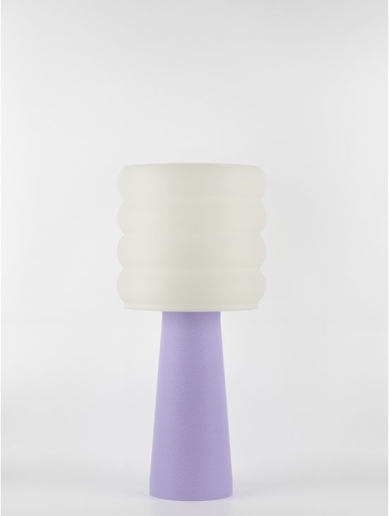 Coralie – Lampe à poser pastel lilas, large