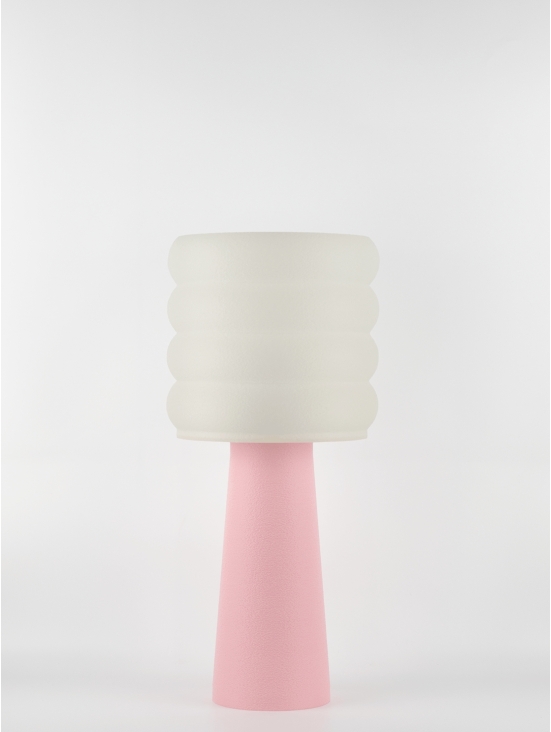 Coralie – Lampe à poser pastel rose, large