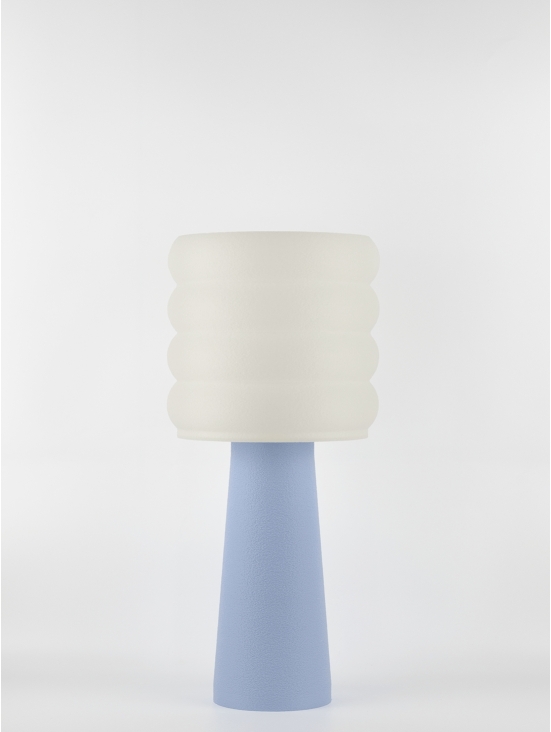 Coralie – Lampe à poser pastel bleu, large