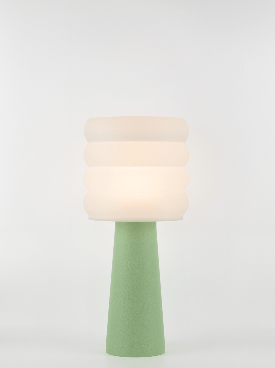 Coralie – Lampe à poser pastel verte, large