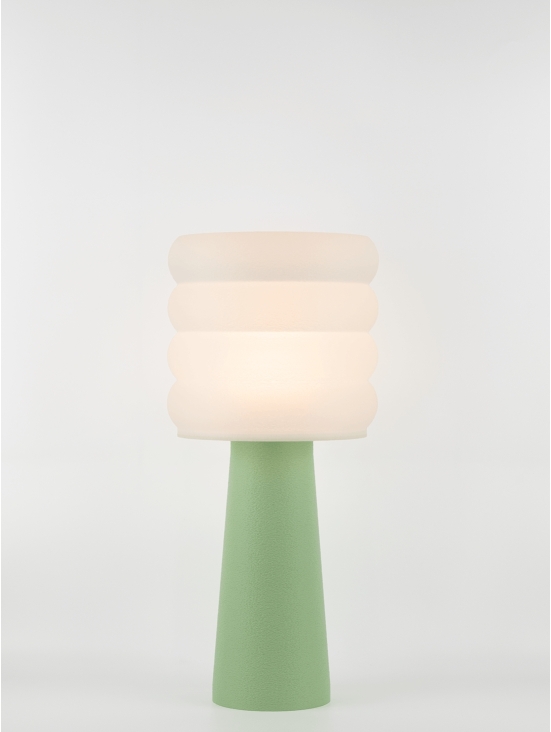 Coralie – Lampe à poser pastel verte, large