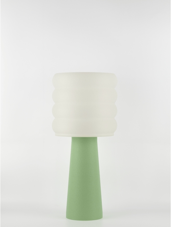 Coralie – Lampe à poser pastel verte, large