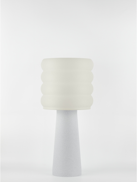 Coralie – Lampe à poser granit grise, large