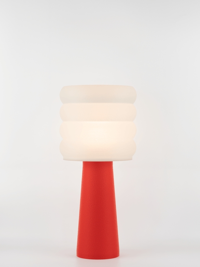 Coralie – Lampe à poser pop rouge, large