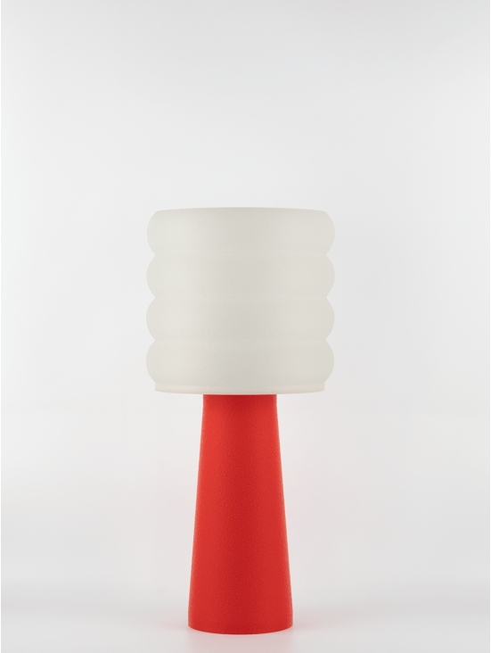 Coralie – Lampe à poser pop rouge, large
