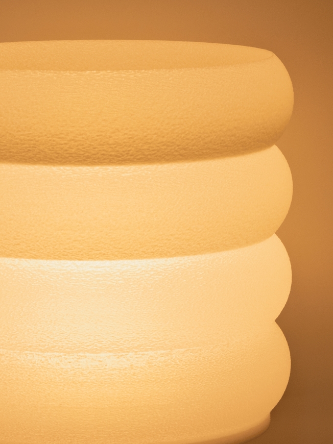 Coralie – Lampe à poser pop jaune, large