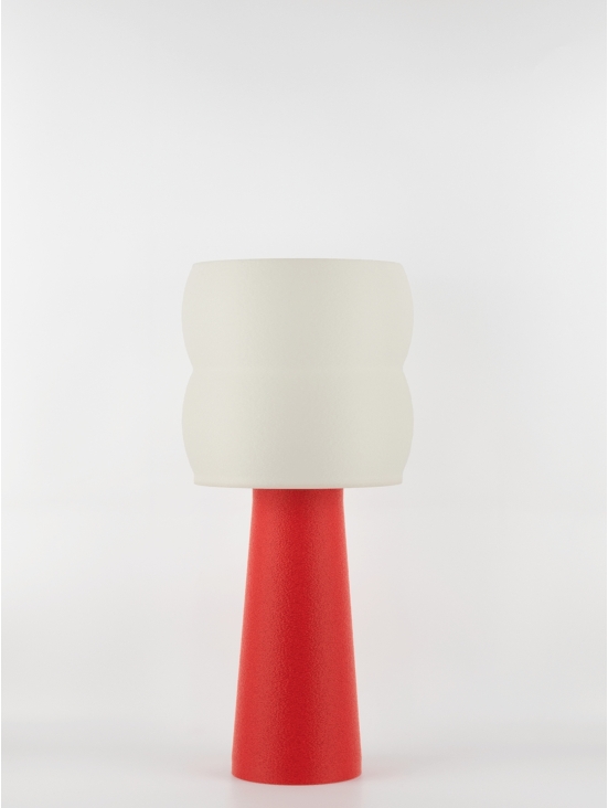 Stella – Lampe à poser granit rouge, large