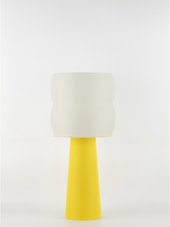 Stella – Lampe à poser granit jaune, large