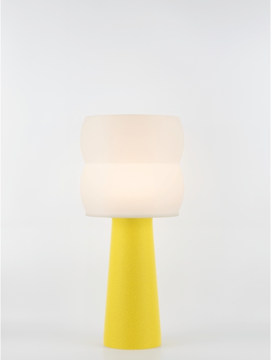 Stella – Lampe à poser granit jaune, large