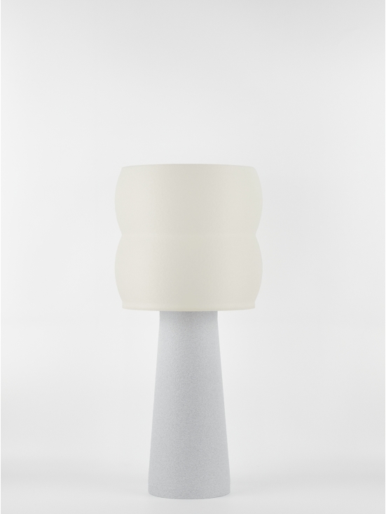 Stella – Lampe à poser granit grise, large