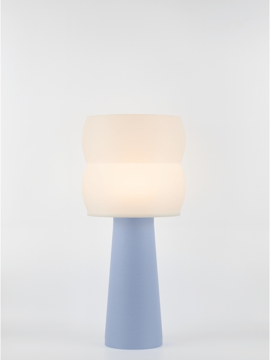 Stella – Lampe à poser pastel bleu, large