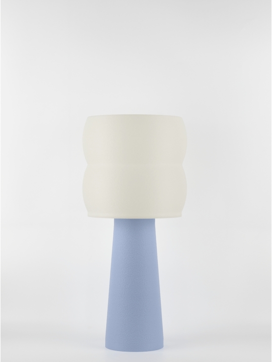 Stella – Lampe à poser pastel bleu, large