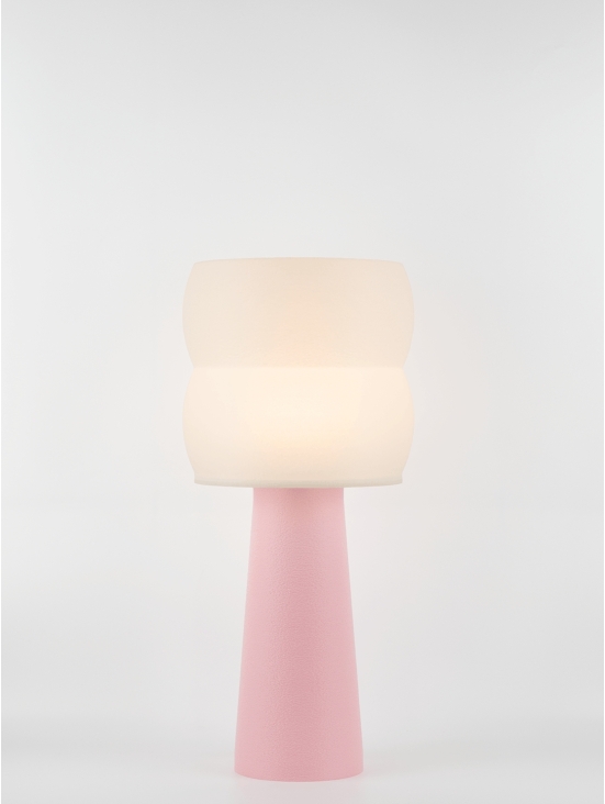 Stella – Lampe à poser pastel rose, large