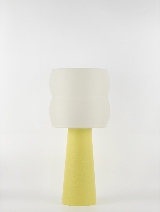 Stella – Lampe à poser pastel jaune, large