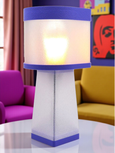 Lampe à poser design, Couleurs POP, Équilibre – Luminaire haut de gamme en impression 3D