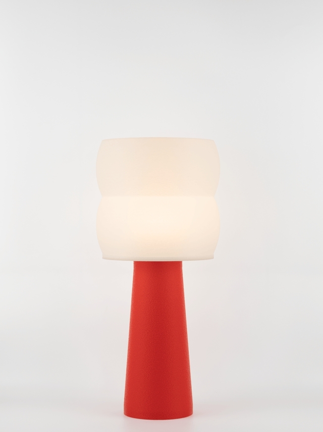 Stella – Lampe à poser pop rouge, large