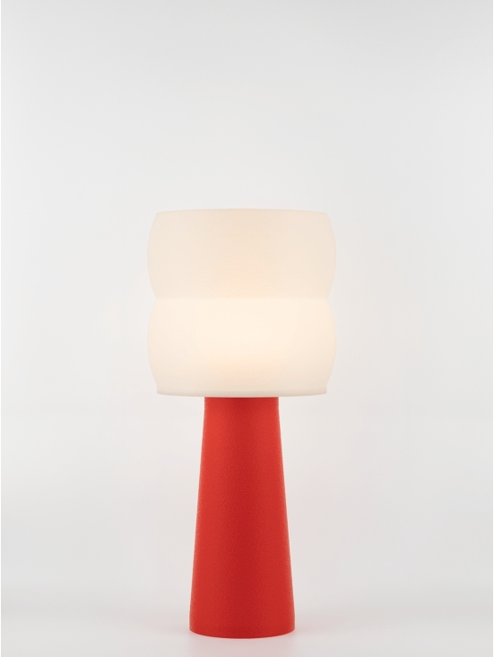 Stella – Lampe à poser pop rouge, large