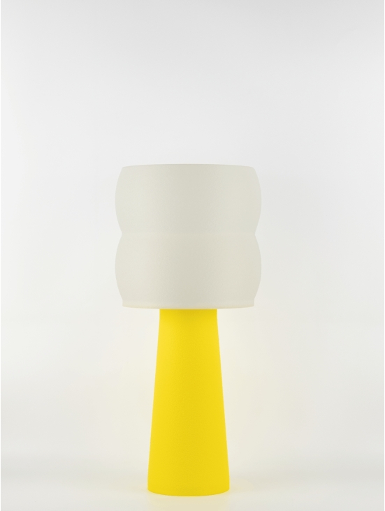 Stella – Lampe à poser pop jaune, large
