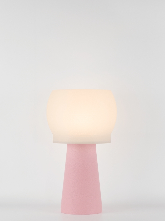 Clemence – Lampe à poser pastel rose, médium