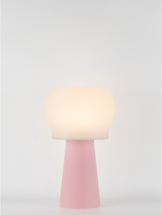Clemence – Lampe à poser pastel rose, médium