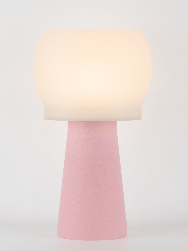 Clemence – Lampe à poser pastel rose, médium
