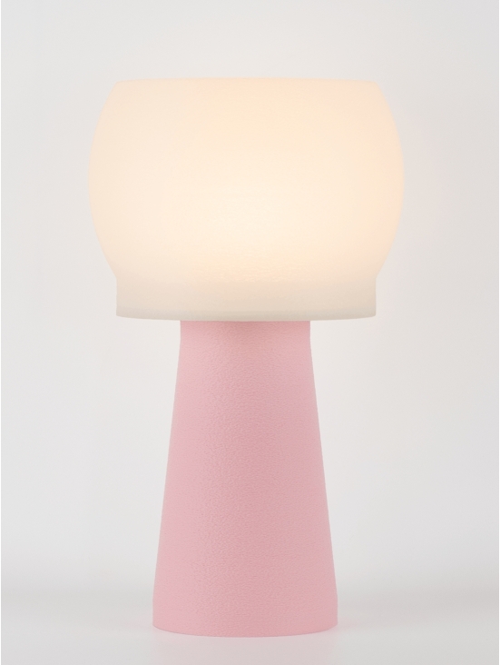 Clemence – Lampe à poser pastel rose, médium