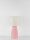 Clemence – Lampe à poser pastel rose, médium