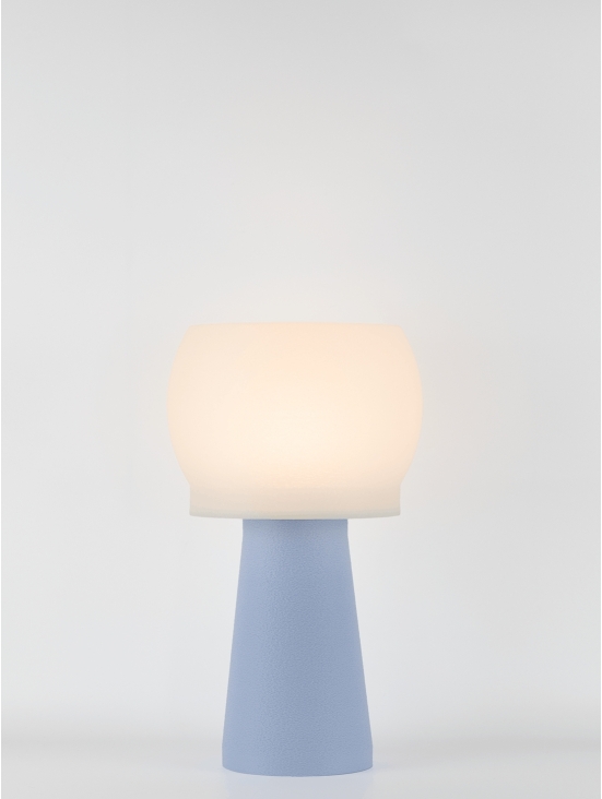 Clemence – Lampe à poser pastel bleu, médium