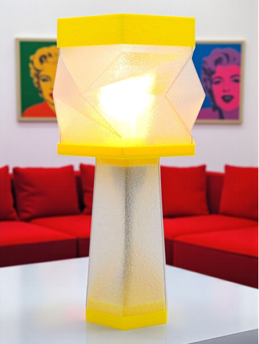 Élise – Lampe à poser design, Couleurs POP, Équilibre – Luminaire haut de gamme en impression 3D