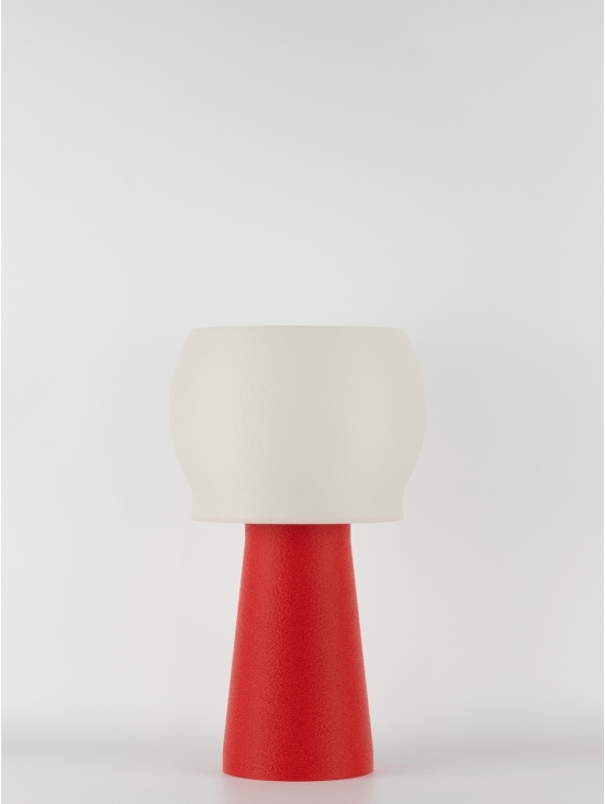 Clemence – Lampe à poser granit rouge, médium