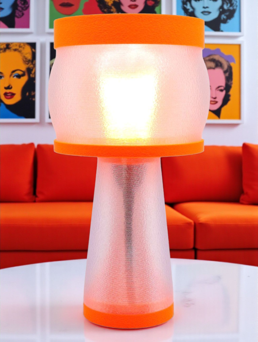 Clémence – Lampe à poser design, Couleurs POP, Équilibre – Luminaire haut de gamme en impression 3D