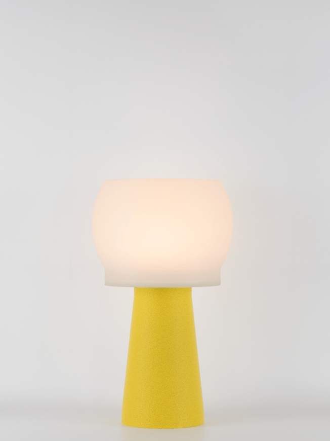 Clemence – Lampe à poser granit jaune, médium